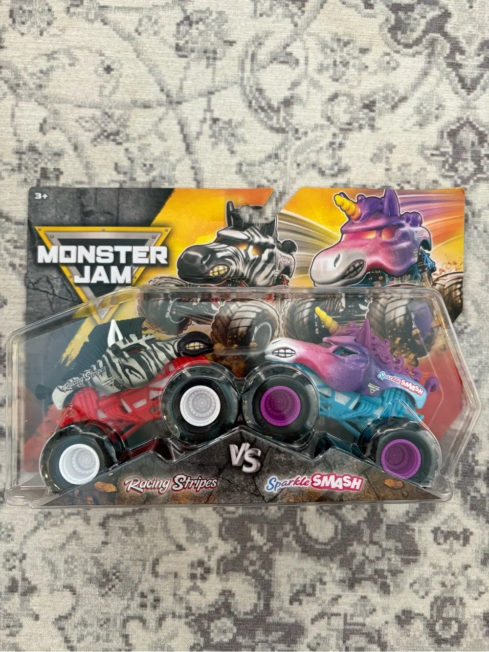 Monster Jam 2-Pack Kids Monster Trucks - Red & Purple/Blue